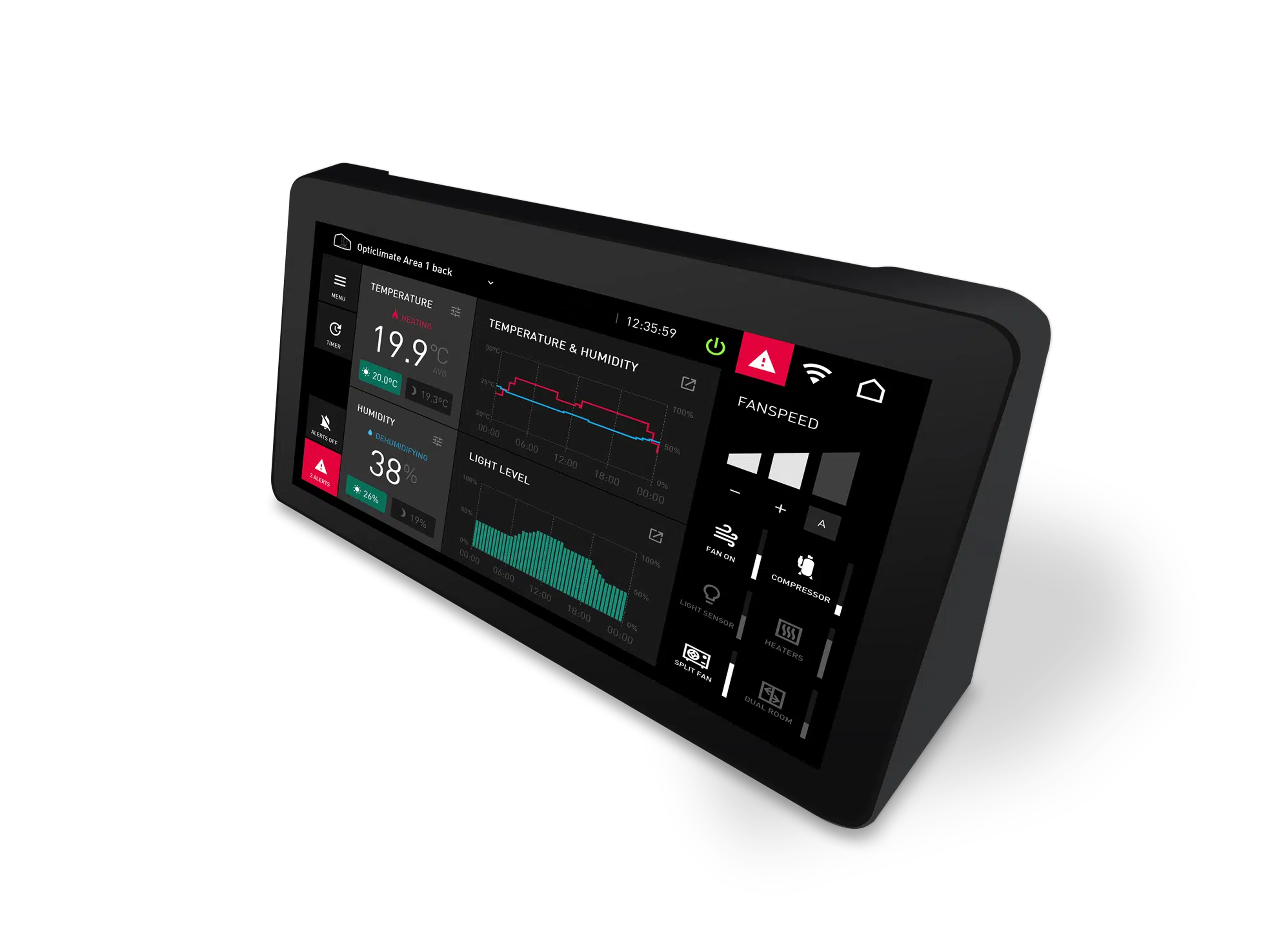 Interior view of Dry-Well tunnel with drying trays and smart controls